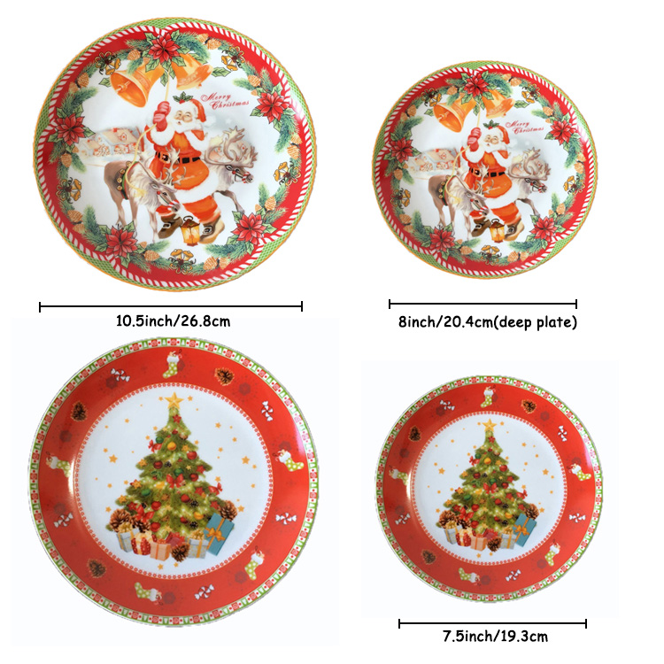 Christmas santa dinnerware set ceramic plates