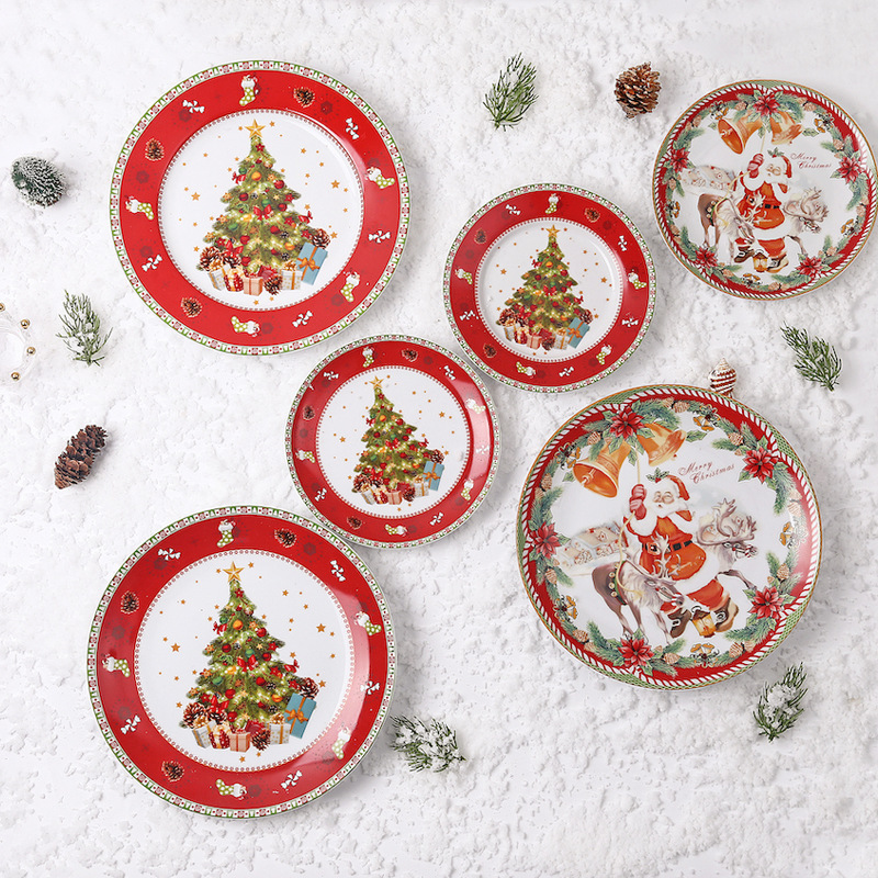 Christmas santa dinnerware set ceramic plates