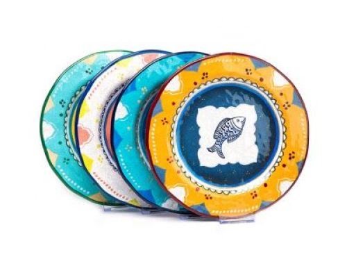Oem multicolor unbreakable round melamine plates