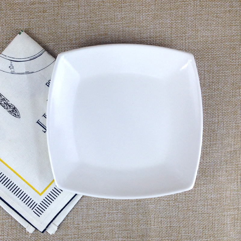Restaurant food serving melamine square plate