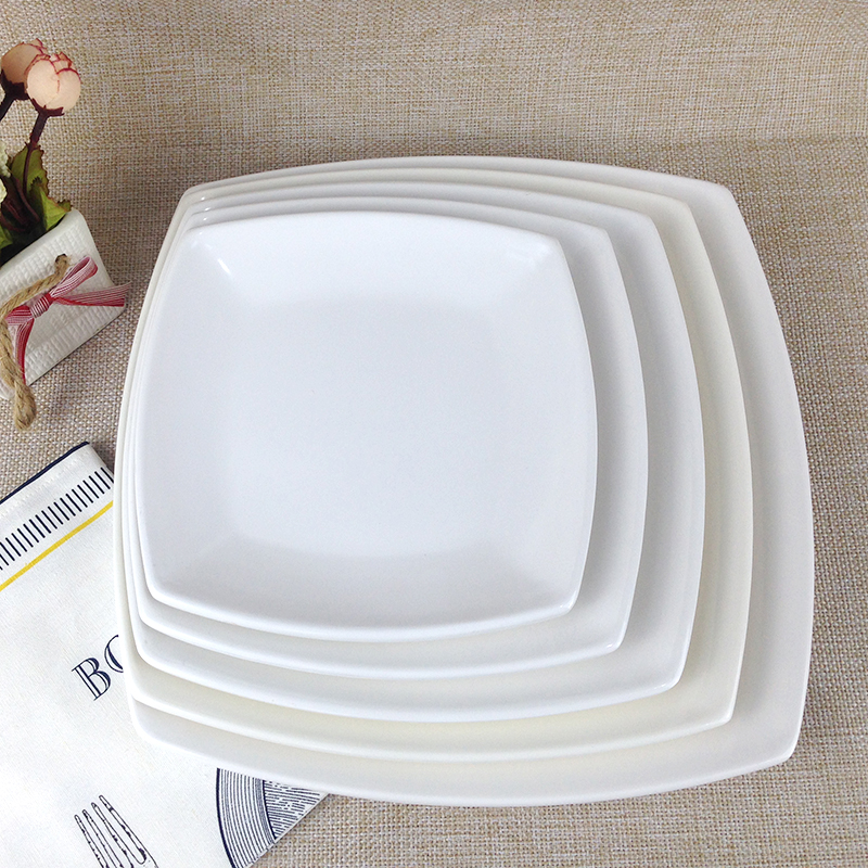 Restaurant food serving melamine square plate